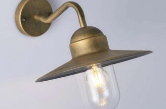 John Lewis Hayle Outdoor Wall Light, Gold