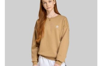 Junior Girls Trefoil Logo Boyfriend Fit Sweatshirt Cardboard