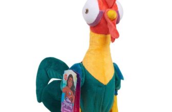 Just Play Moana 27,9 cm Hei Hei Feature Small Plush with Sounds and Dancing, Stuffed Animal, Pretend Play, Ages 3