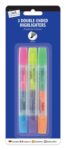 Just stationery Double Ended Highlighter – Assorted Colours (Pack of 3)