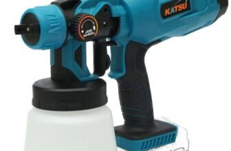 KATSU FIT-BAT Cordless Paint Sprayer 18V/21V Paint Spray Gun with 1.8mm 2.5mm Nozzles for Garden Fence Sold by AIM Tools Ltd / FBA