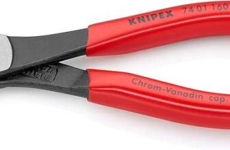 KNIPEX High Leverage Diagonal Cutter with Plastic Coating 160 mm, 74 01 160