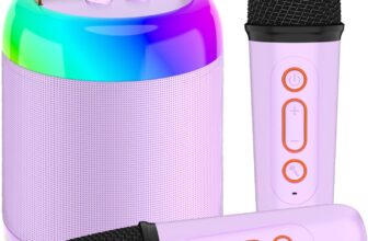 Karaoke Machine for Kids with 2 Microphones, Portable Kids Karaoke Machines for Girls with LED Party Lights,Girls Toys Birthday Gifts for Kids Age 14-18 Christmas Xmas Gifts