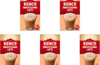 Kenco Latte Instant Coffee Sachets 8×16.3g (Pack of 5, Total 40 Sachets, 652g)