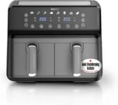 Keplin 9L Dual Zone Air Fryer – 8 in1 Cooking Functions – 2700W Energy-Saving Cooker – Extra-Large Capacity for Healthy Meals – Roast, Bake, Dehydrate, Reheat,- Family Size (9L)- 2 Years Warranty