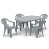 Keter Cuba Plastic Grey Curved Dining table , Free C&C