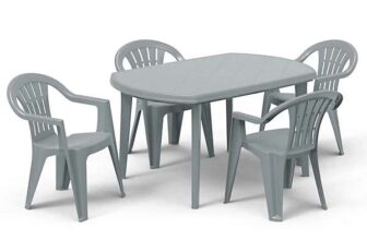 Keter Cuba Plastic Grey Curved Dining table , Free C&C