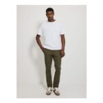 Khaki Slim Stretch Chino Trousers