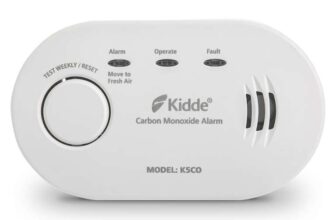 Kidde 5CO Carbon Monoxide Alarm and Detector with AA Batteries – 10 Year Sensor Life CO Alarm for Home – Shipper / Seller Safelincs