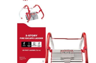 Kidde KS468094 25ft 3-Storey Escape Ladder, Red/White – Usually dispatched within 6 to 7 months