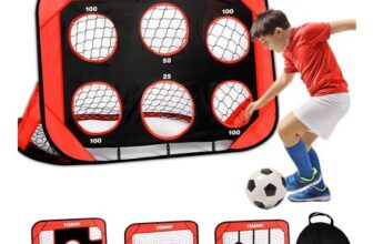 Kids Pop-up Football Goal, Portable Foldable Soccer Net