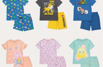 Kids Short Pjs Sale (Disney Pixar Egg / Sesame Street/ Super Mario Toad/ Pokémon/ Wicked/ Squishmallow/ Paddington/ TMNT) From £5 Free C&C