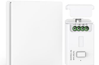 Kinetic Wireless Switch and Receiver No Wiring or Batteries Needed Eco-Friendly Energy IP65 Waterproof Remote Light Switch