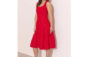 Klass. Floral Jacquard Midi Dress