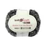 Knitcraft Black and White Blame It on the Boucl Yarn 50g