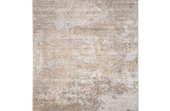 Kukoon Neutral and Beige Distressed Abstract Rug 330 X 240cm