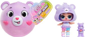 L.O.L. Surprise Loves Care Bears Tots – Includes 1 Doll, Comes with Fashions and Accessories, Care Bear-Shaped Ball, Blind Packaging, Collect All 6 Dolls, Purple