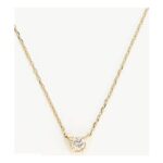 LE DIAMANTAIRE 9ct Yellow Gold 0.08ct Diamond Pendant Necklace