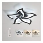 LED Dimmable Black Ceiling Light with Remote 40W 4700LM 3000-6500K