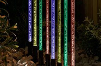 LED Solar Bubble Stake Light – Set of 8 / Warm White , Free C&C