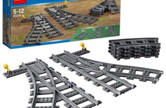 LEGO 60238 City Trains Switch Tracks 6 Pieces, Toy Train Track Extension Pack