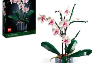LEGO Botanicals Orchid – Artificial Plant Set for Adults incl. Faux Flowers and a Buildable Vase – Home Office Decor – 10311