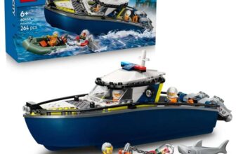 LEGO City 60456 Police Boat Chase Toy with a Floatable Speedboat and Dinghy. Free C&C