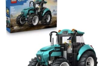 LEGO City Tractor Toy – Farm Vehicle Model Building Kit with a Farmer Minifigure 60498 – Free C&C