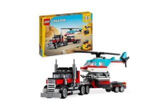 LEGO Creator 3in1 Flatbed Truck with Helicopter Toy 31146