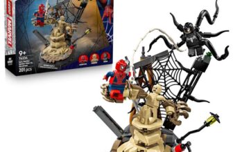 LEGO Marvel Epic Battle: Spider-Man vs. Sandman, Superhero Toy w/ 3 Minifigures incl. Venom, and a Construction Site 76334 (Prime Deal)