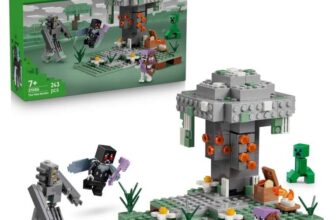 LEGO Minecraft 21586 The Pale Garden – Miniature Biome w/Creaking Minifigure & Mothman, Creeper & Skeleton Mobs Figures – Free C&C