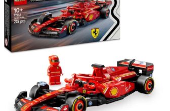 LEGO Speed Champions Ferrari SF-24 F1 Race Car Toy with a Collectible Formula 1 Driver Minifigure (77242)