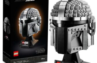 LEGO Star Wars The Mandalorian Helmet Model Building Kit, Collectible Display Set for Adults, 75328