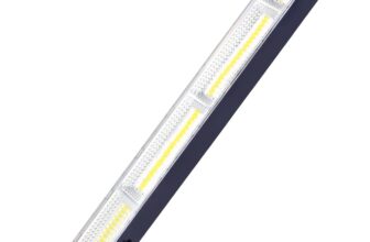 LETOUR Magnetic Lights Rechargeable 4000 Lumens 7500mAh 40CM Work Light Bar, Inspection Lamp 216 LED Bulbs Waterproof, Portable Lighting with Hook, for Camping, Car Repair, Garage, Workshop Tasks