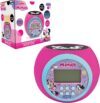 LEXIBOOK, Disney Minnie, Alarm clock-projector with alarm and snooze function, nightlight with timer, LCD screen, battery-operated, Pink, RL977MN