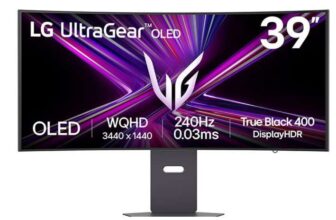 LG 39GX900A-B 39 LG UltraGear OLED Curved Gaming Monitor, 240Hz, 0.03ms (GtG), USB-C or 45 Inch £767.59 With BLC/HSD/Totum/Unidays