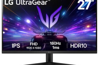 LG UltraGear Gaming Monitor 27GS60F, 27 Inch, 1080p, 180Hz, 1ms Response Time, IPS Display, HDR 10 (Prime Exclusive)