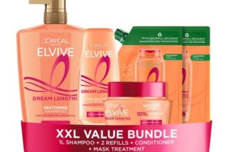 LOral Paris Elvive Dream Lengths Bundle: Shampoo, Conditioner, Mask