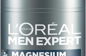 LOreal Men Expert Sensitive Skin Moisturiser, Magnesium Defence, Hypoallergenic 24H Daily Mens Moisturiser, With Magnesium Mineral And Hyaluronic Acid, 50ml