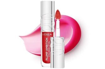 LOreal Paris Lip Oil with Hyaluronic Acid, Peptides, Shade 380