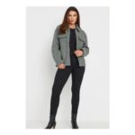 LTS Tall Grey Textured Shacket