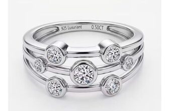 LUXURIANT Lab Grown Diamond Bubble Ring in Sterling Silver