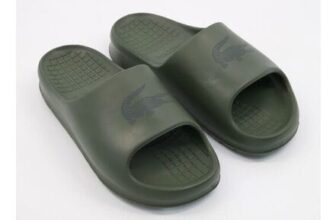 Lacoste Khaki & Dark Khaki Serve 2.0 Sliders