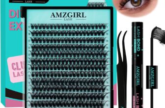 Lash Extension Kit 280PCS Eyelash Clusters 70D DIY Eyelash Extension Kit Individual Lashes Natural Lash Clusters Kit with Lash Bond and Remover, Lash Tweezers(70D,D-Mix9-16mm Kit)
