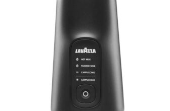Lavazza, MilkEasy Plus Electric Milk Frother, Ideal for Hot Milk, Latte Macchiato, Cappuccino