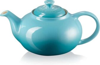 Le Creuset Stoneware Classic Teapot, 1.3 litres, Serves 3-4 Cups, Caribbean At Checkout With Voucher Prime Day Deal