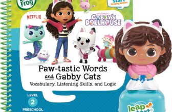 LeapFrog Leapstart Reading Buddies: Paw-tastic Words and Gabby Cats, Gabbys Dollhouse Book, Educational & Interactive Fun, Compatible With LeapStart Systems, For Ages 3, 4, 5 Years, English Version
