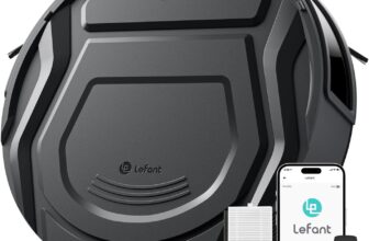 Lefant M210 Pro Robot Vacuum Cleaner, 4000Pa Strong Suction, Featured Small Robot 7.8cm Thin 28cm DIA, Robotic Vacuum Alexa Voice Control Self-Charging Ideal for Pet Hair Hard Floor, Black