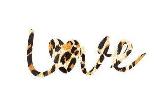 Leopard Print Love Iron-on Motif