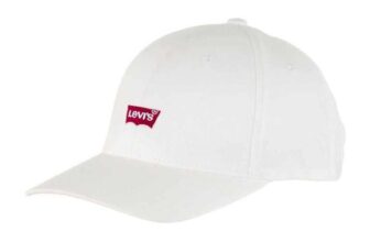 Levis Mens Housemark Flexfit Cap, White